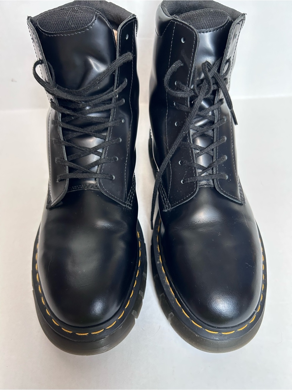 Dr. Martens Rikard 81 Smooth Black Leather Boots Men’s size 13 - Picture 3 of 11